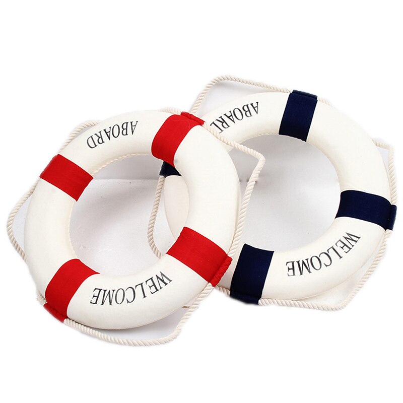 Wall Ornament Life Buoy Foam Aboard Nautical Life Lifebuoy Ring Boat Wall Hanging Mediterranean Style Home Decoration