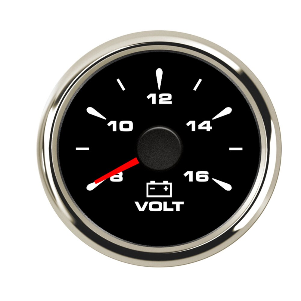 7 colores de luz de fondo de coche barco medidor de voltaje impermeable IP 67 voltímetro 8 ~ 16 V pantalla ajuste motocicleta coche barco