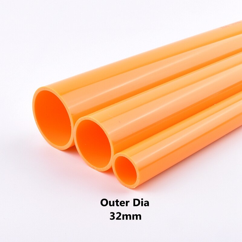 Out dia 20-50mm Orange PVC Pipe Length 50cm Agriculture Garden Irrigation Aquarium Fish Tank Water Tube Plumbing Pipe Fitting: 2Pcs(50cm) / Outside Dia 32mm