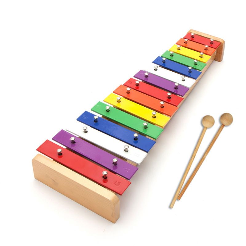 15 Sound Aluminum Piano Children's Early Education Knock Piano Xylophone R3ME
