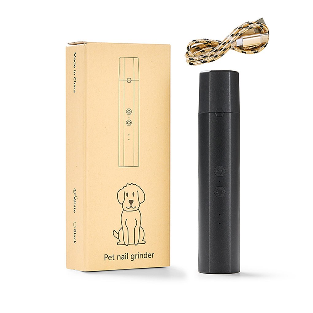 Pet Dog Nail Grinder Elektrische Huisdier Trimmer Draagbare Usb Oplaadbare Pijnloos Klauw Clipper Nail File Tool Hond Grooming Supplies: Black