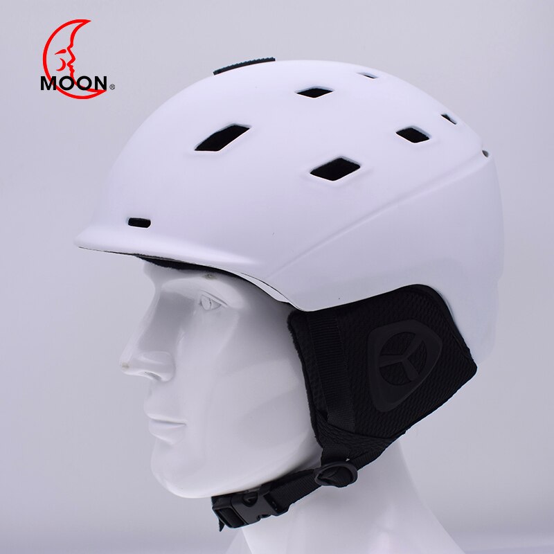 Kask narciarski księżyc 2021 nowy capacete de esqui PC + EPS na wolnym powietrzu Sporty Snowboard/kask robić jazdy na deskorolce: biały / M