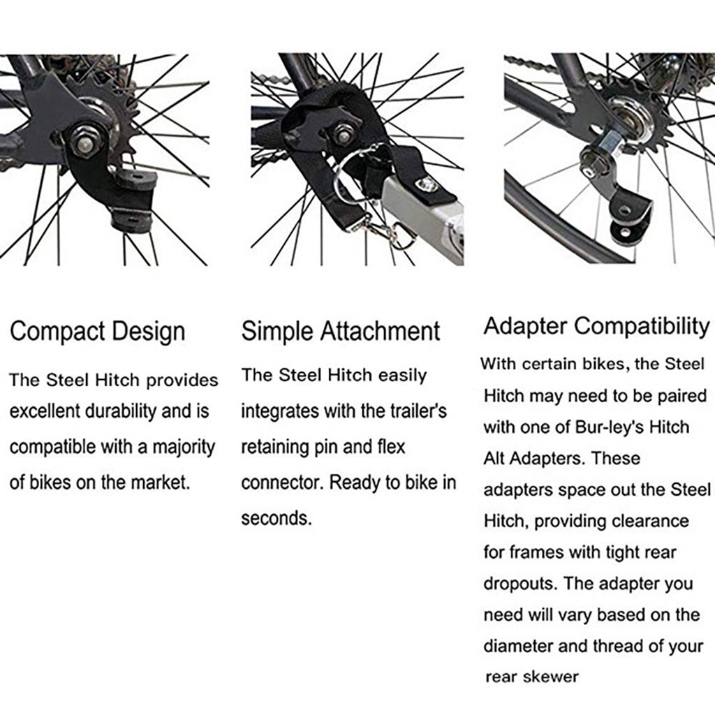 Accessoires de vélo pratiques adaptateur de montage facile à utiliser en acier attelage vélo embrayage remorque coupleur Durable connecteurs supports L714