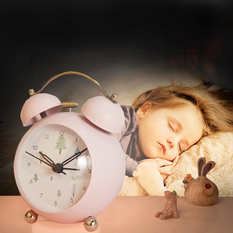 Mini Alarm Clock Electronic Round Number Double Clock Room Home Decoration Decoration Desk Table Cute And Durable