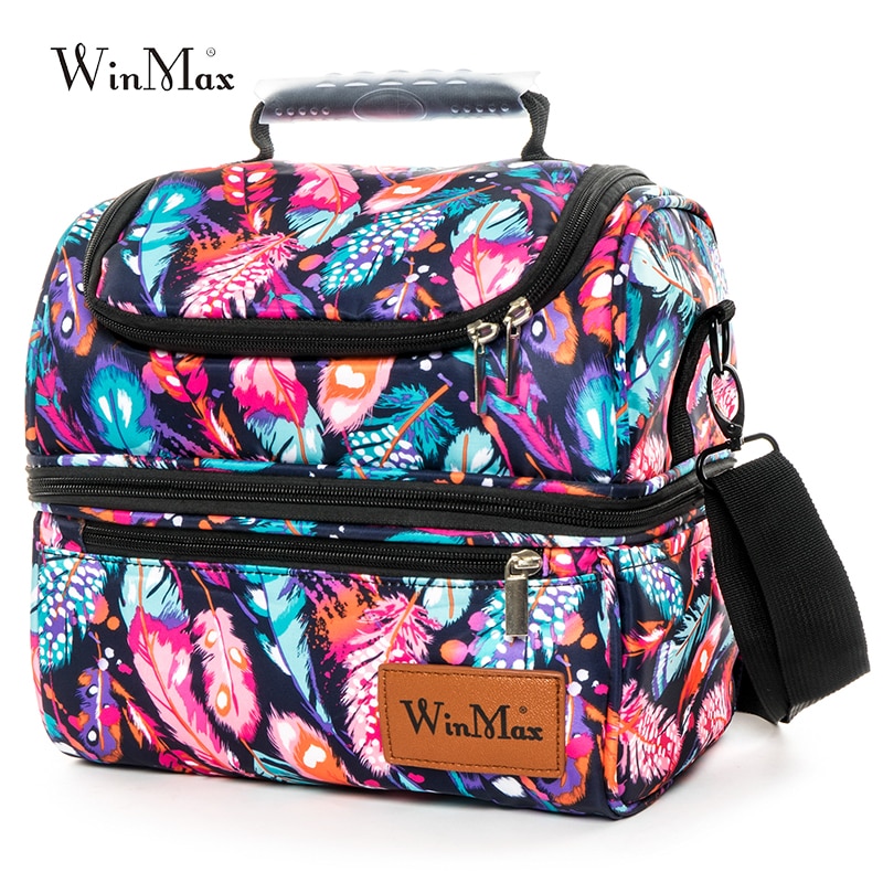 Winmax Grote Dikker Lunchbox Geïsoleerde Thermische Voedsel Verse Houden Tote Handtas Icepack Mannen Vrouwen Wijn Travel Cooler Lunch tas