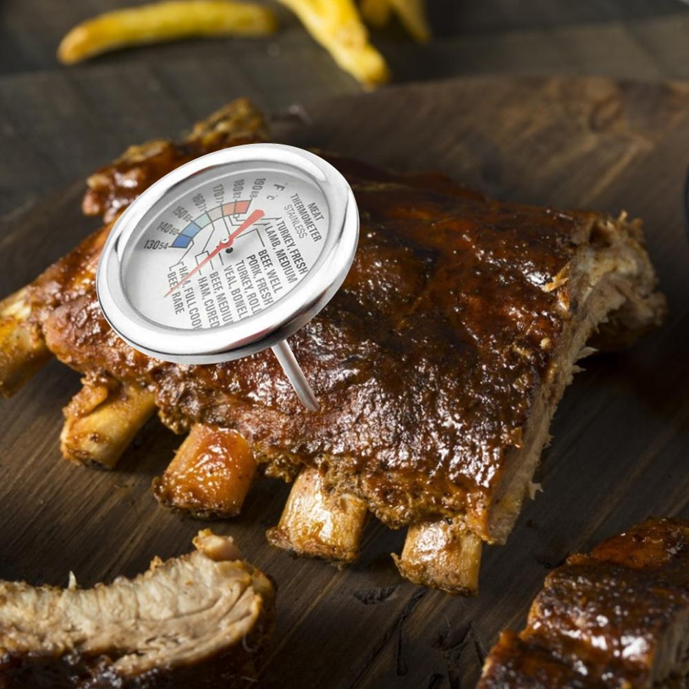 Meat Thermometer Meat Probe Kitchen Oven Barbecue Grill Thermometers Food Temperature Meter Gauge Smokehouse Thermometer
