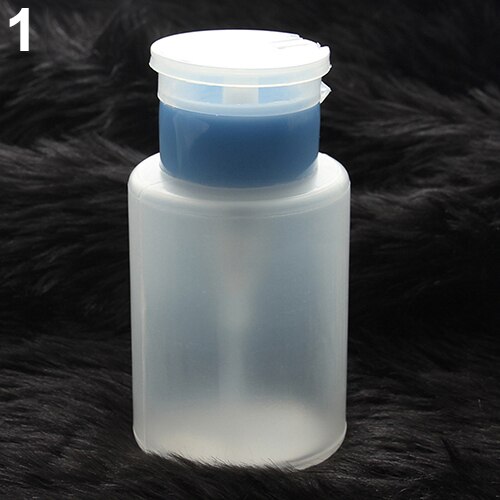 150ML NailArt Remover Polish Cleaner Pump Polish Dispenser Empty Bottle Refillable Bottles Liquid Press Pumping Dispenser Bottle: Blue