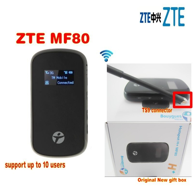 unlocked ZTE MF80 3g 4g wifi router 42mbps mobile hotspot 4g mifi dongle lte router