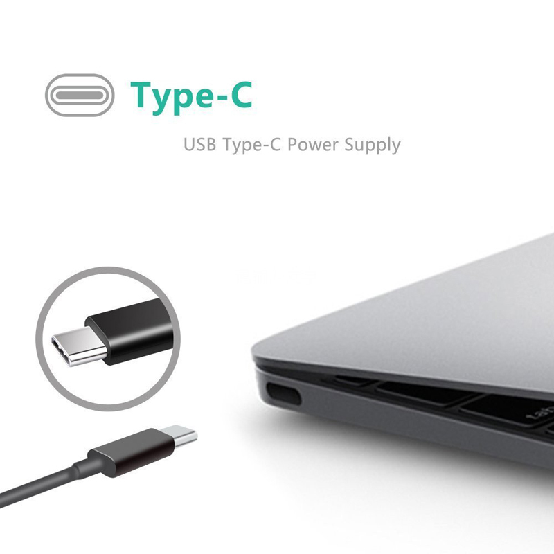 Pd 65w usb-c-lader, strømadapter til bærbar pc, mac bok pro, dell breddegrad, lenovo, huawei matebook, damp Dekk