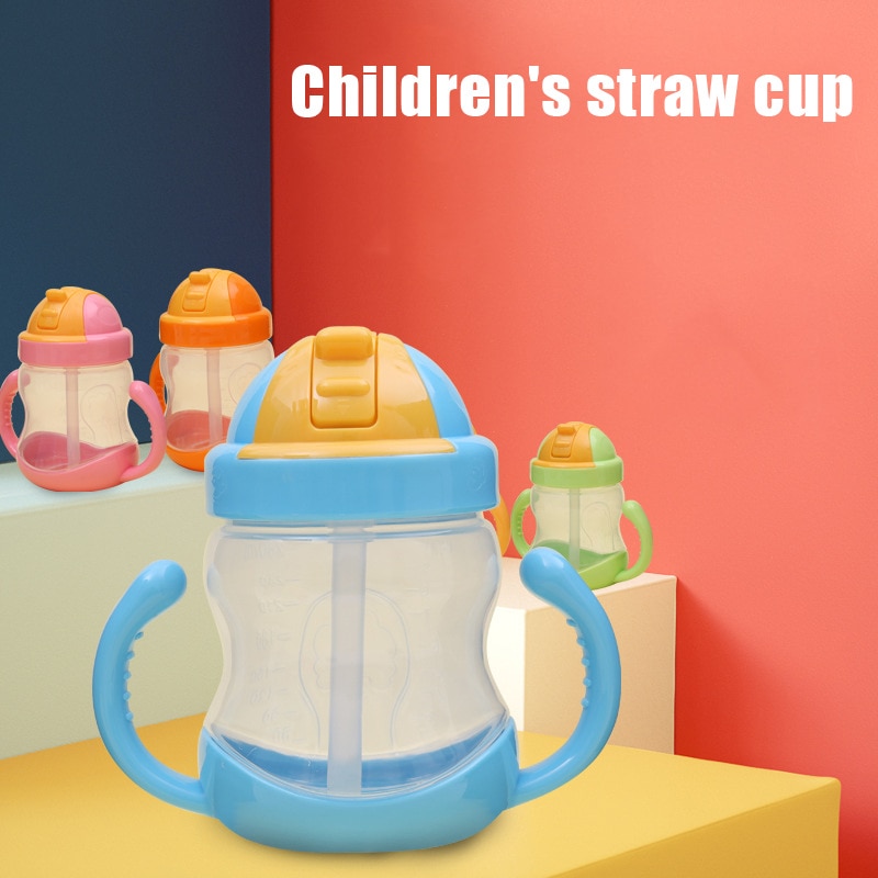Kinderen Waterfles Sippy Stro Kinderen Babyvoeding Training Cup Met Handvat YH-17