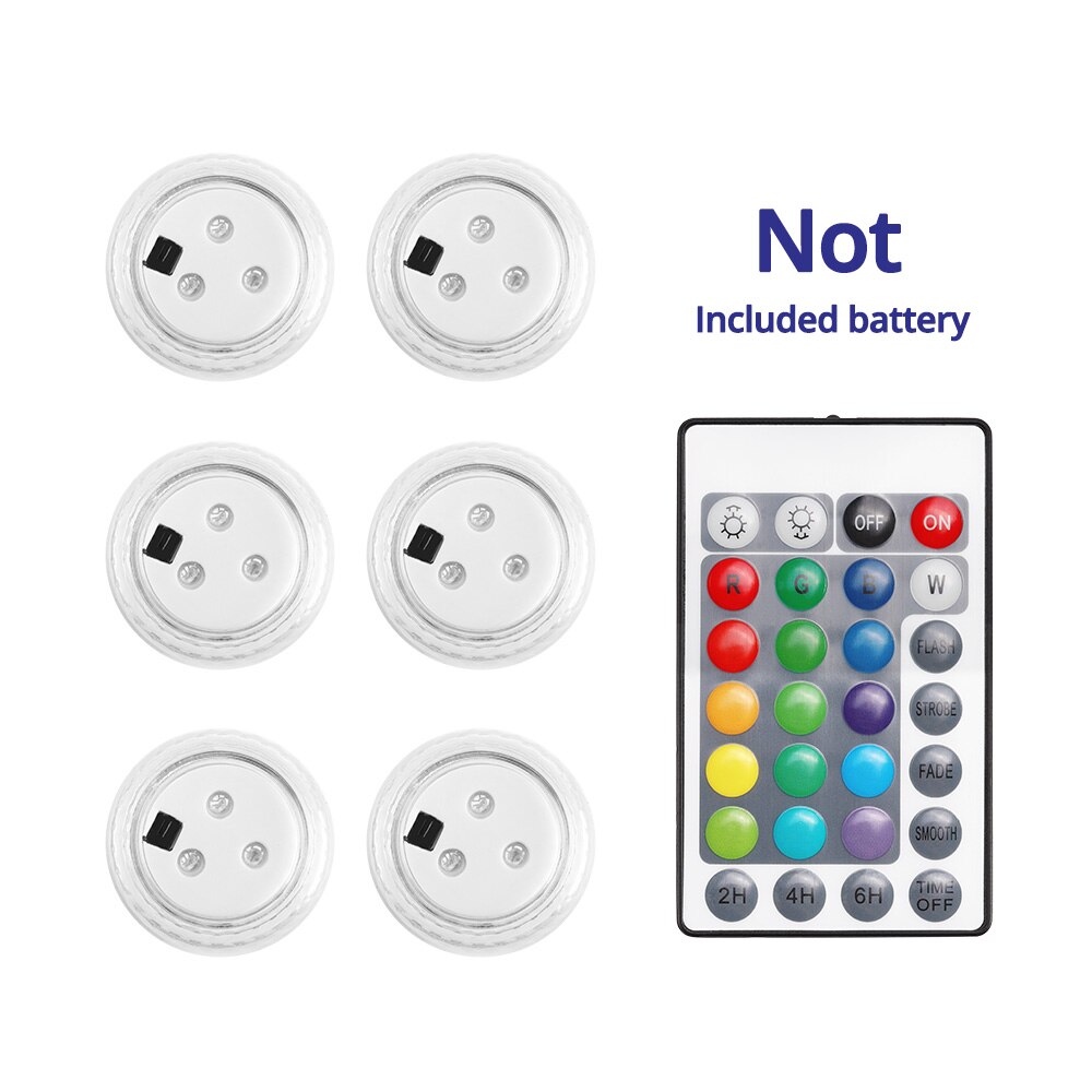 6PCS 3 Led Remote Controlled RGB Submersible Licht... – Vicedeal