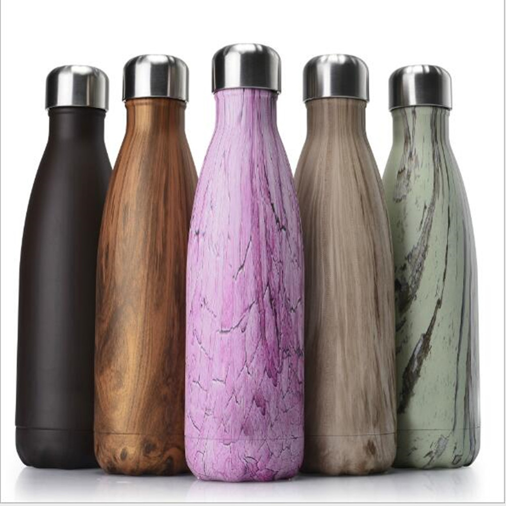 Hoge 500Mlwater Fles Verkleurd Rvs Drinkwaren Tour Outdoor Sport Lekvrije Afdichting Klimmen Water Fles