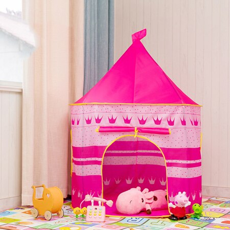 Principessa Castello Per Bambini Tenda Portatile Per Bambini Tenda Da Campeggio Giocattoli Delle Ragazze Piccola Casa Tenda Tepee Indoor Outdoor Infantili Per Bambini Tenda: QC0058R