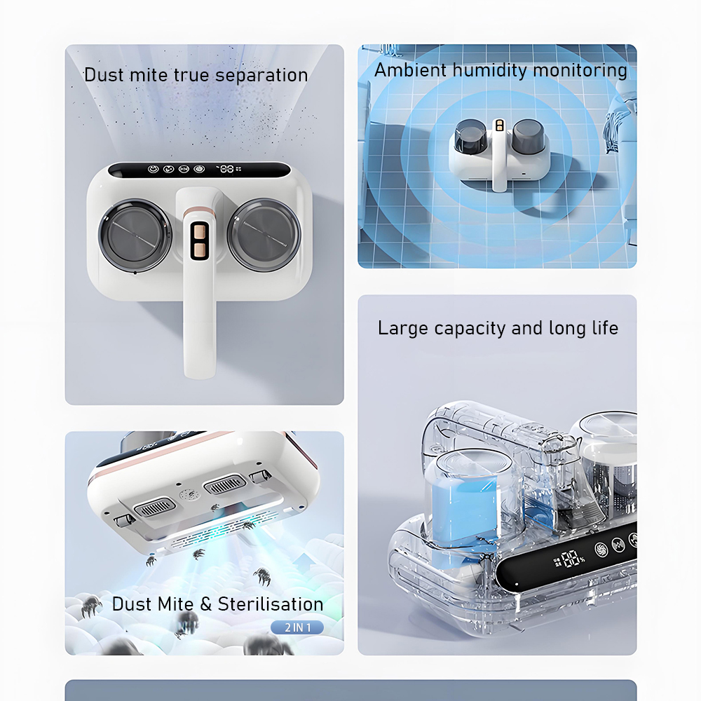 Handheld Mini Mite Remover UV Germicidal Dust Collector Vacuum Cleaner Cordless Electric Sofa Mite Removal Apparatus