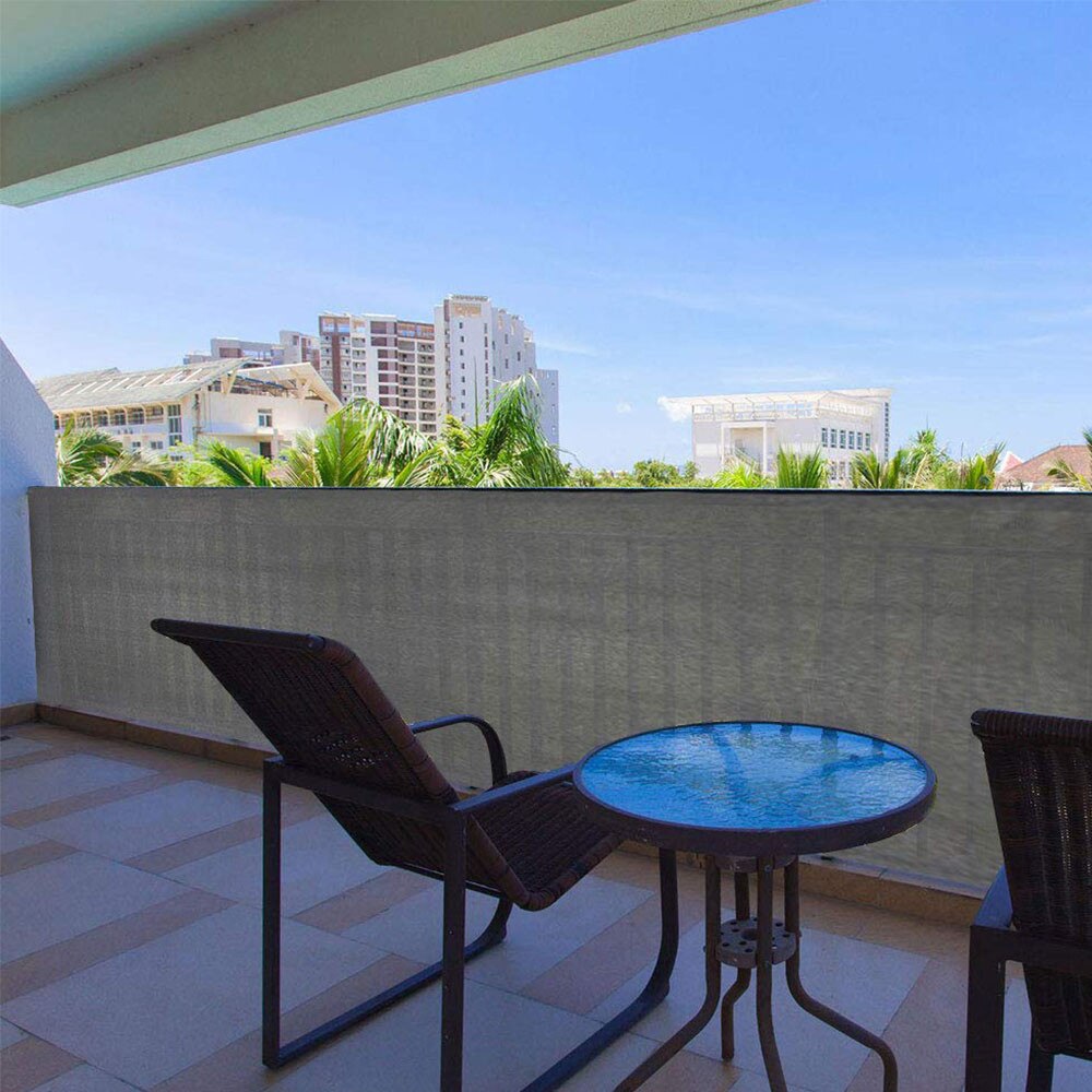 1 pz vento parasole rete riparo privacy schermo brezza fibbia per cucire tenda da suola esterna balcone recinzione da giardino copertura con cravatte