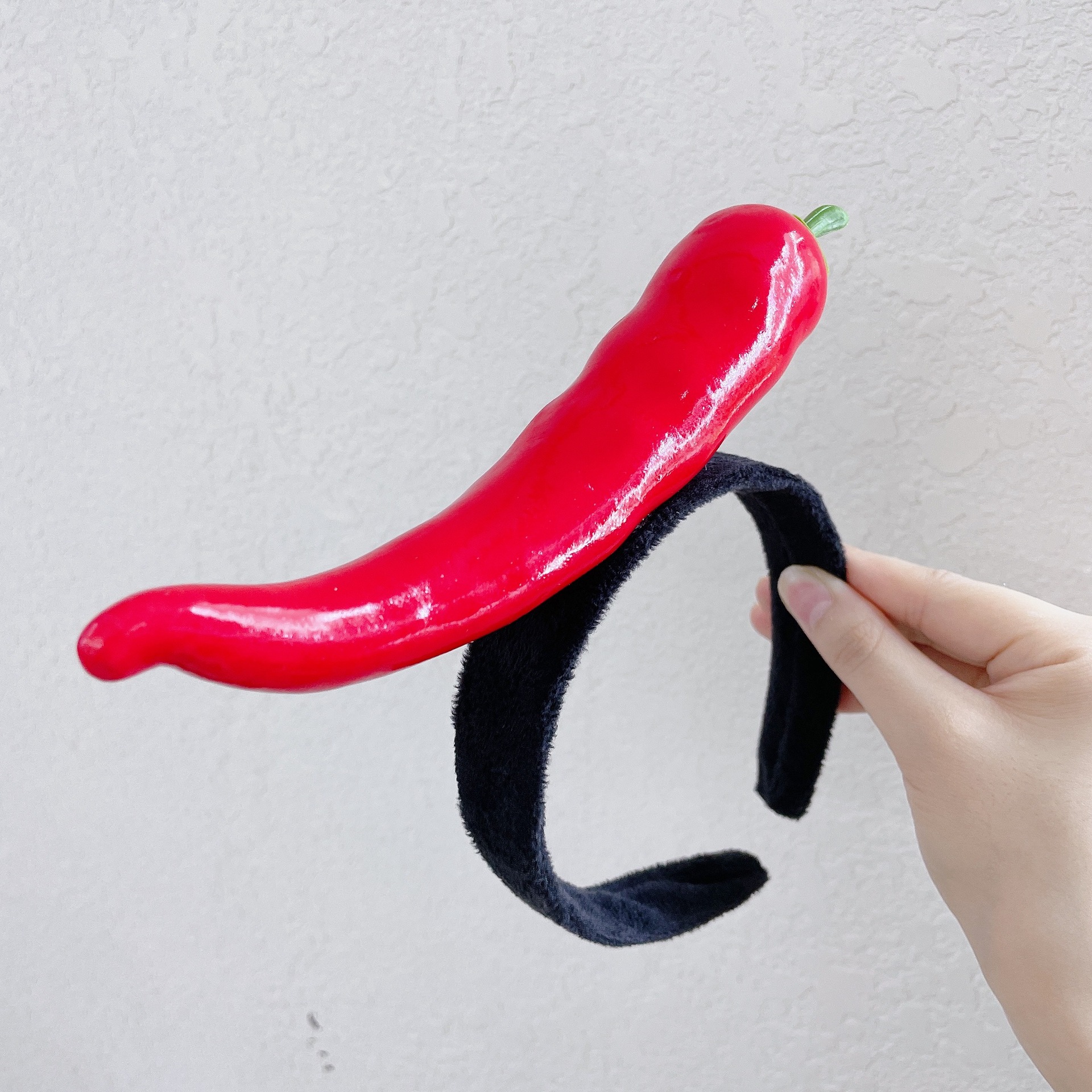 Divertido aro para el pelo tipo sándwich, diademas para frutas y verduras, diadema para de Cosplay para mujeres y niñas, tocado de felpa, accesorios para el cabello: YELLOW