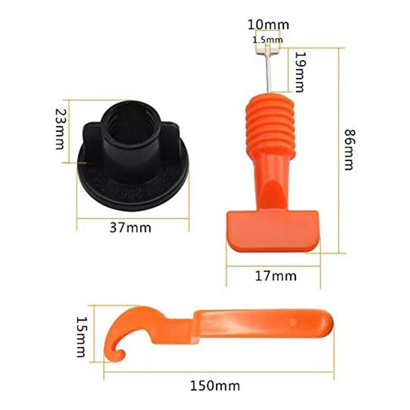100 Pcs Flat Ceramic Floor Wall Construction Tools Reusable Tile Leveling System Kittile Kit for Tile with Wrench