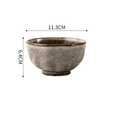 Kinglang Japanse Stijl Retro Rijstkom Keramische Diner Plaat Enkele Servies Salade Voedsel Schotel Grote Ramen Soepkom: Rice Bowl
