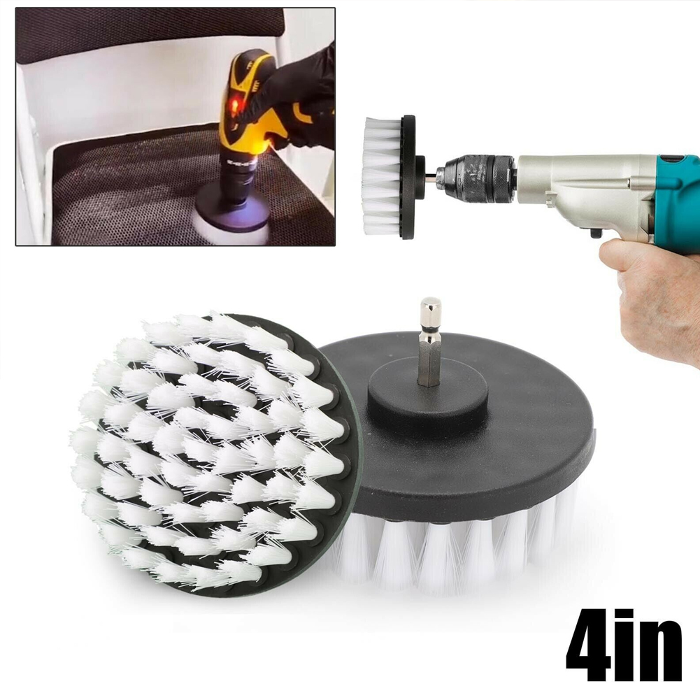 4-inch zachte boorborstelbevestiging voor het reinigen van tapijt en leer en bekleding van glazen banden Elektrische scrubberboor