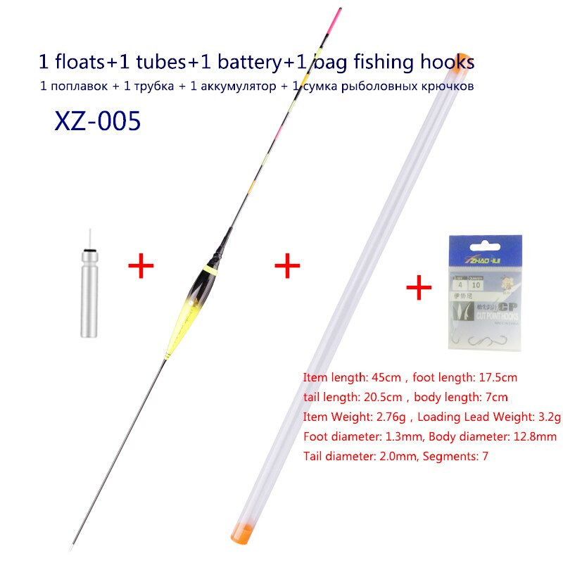 Composite Nano Fishing Floats Shallow Water Buoy Fresh Water Fishing Bobber Color Gradual Change Boya Fishing Tackle Accessories: XZ-005