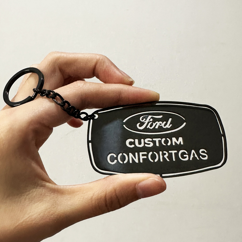 Personalisierter Namens-Schlüsselanhänger für Auto-Logo-Platte, Telefonnummer, personalisiertes , Anti-Verlust-Schlüsselanhänger, Ring