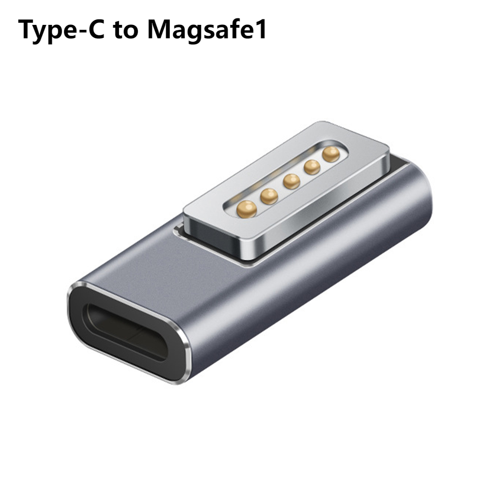 Type C Magnetic USB PD Adapter for Apple Magsafe1 Magsafe 2 MacBook Pro 60W Fast Charging USB C Female Magnet Plug Converter: Red