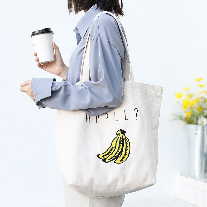 Grote canvas handtas, eenvoudige katoenen tas met grote capaciteit voor vrouwen, herbruikbare boodschappentas, shopper, hobo: Wit