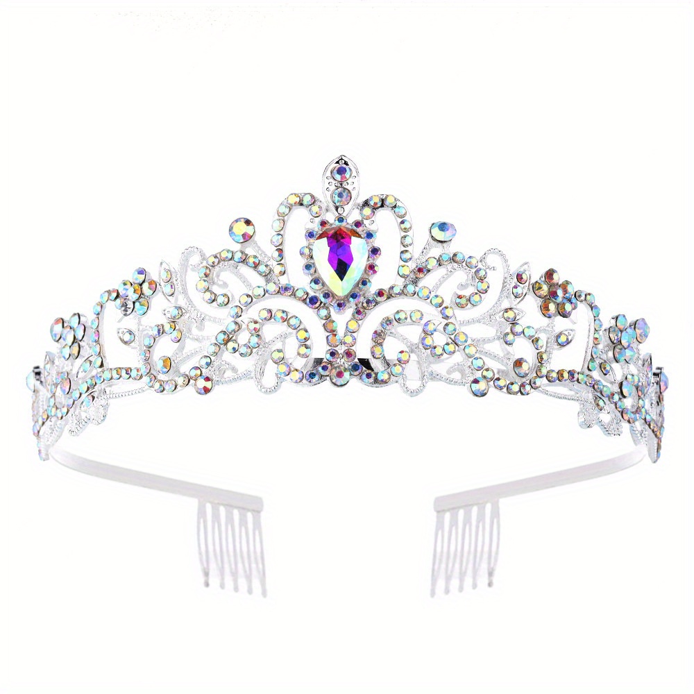 Wedding Hair Tiara Crystal Bridal Tiara Crown With Comb Rhinestone Prom Diadem Tiaras And Crowns Bridal Wedding Hair Accessories