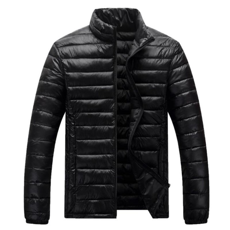 Plus Size 5XL autunno inverno uomo piumino ultraleggero giacca antivento portatile giacca da Trekking in poliestere: Black / 4XL