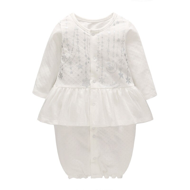 Vlinder Baby Meisje Rompertjes baby meisje kleding Kant Ster Print Button Kleding Baby Jumpsuit Katoen Knus Lange Mouwen Pyjama