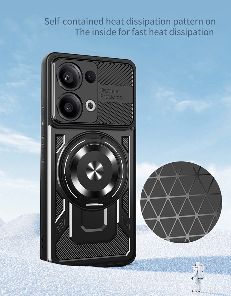 Funda de anillo con soporte magnético de armadura de lujo para OPPO Reno 13 Pro Reno13 13F 13 F Reno13F 5G Magsafe cubierta de carga inalámbrica