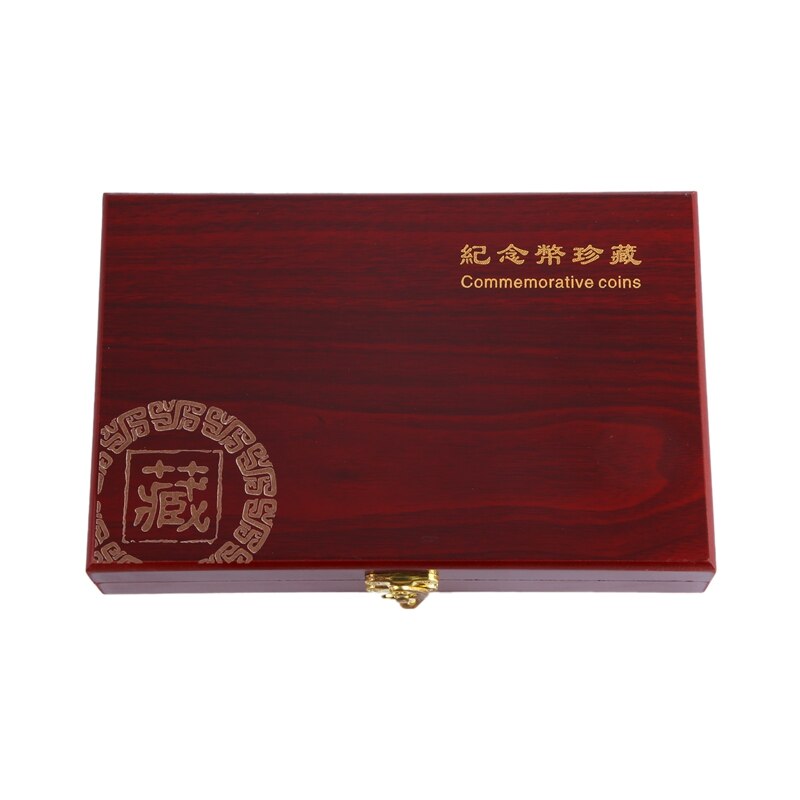 50 Pcs Wood Coin Protection Display Box Storage Case Holder Round Box Commemorative Collection Box