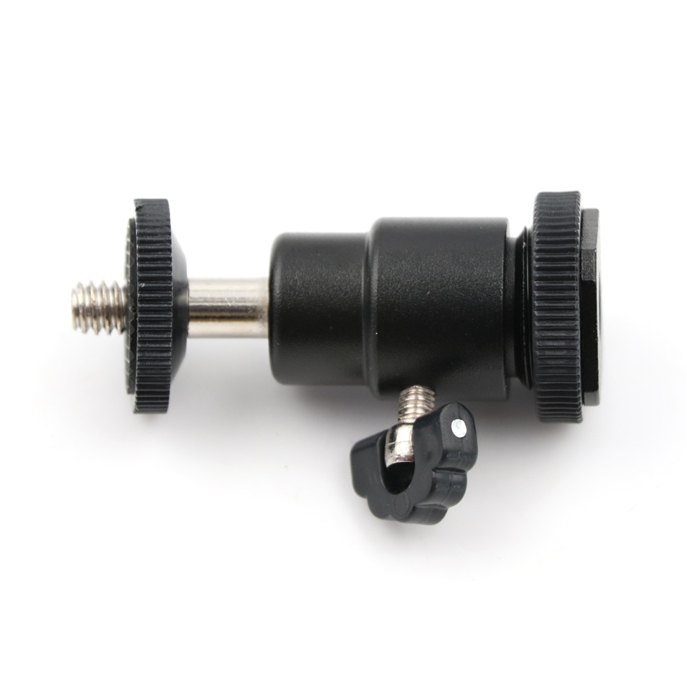 Mini Kamera Wiege Stativ Ball Kopf LED Licht Blitz Halterung Halfter Halterung 1/4 Zoll Heißer Schuh Adapter Mit Schloss