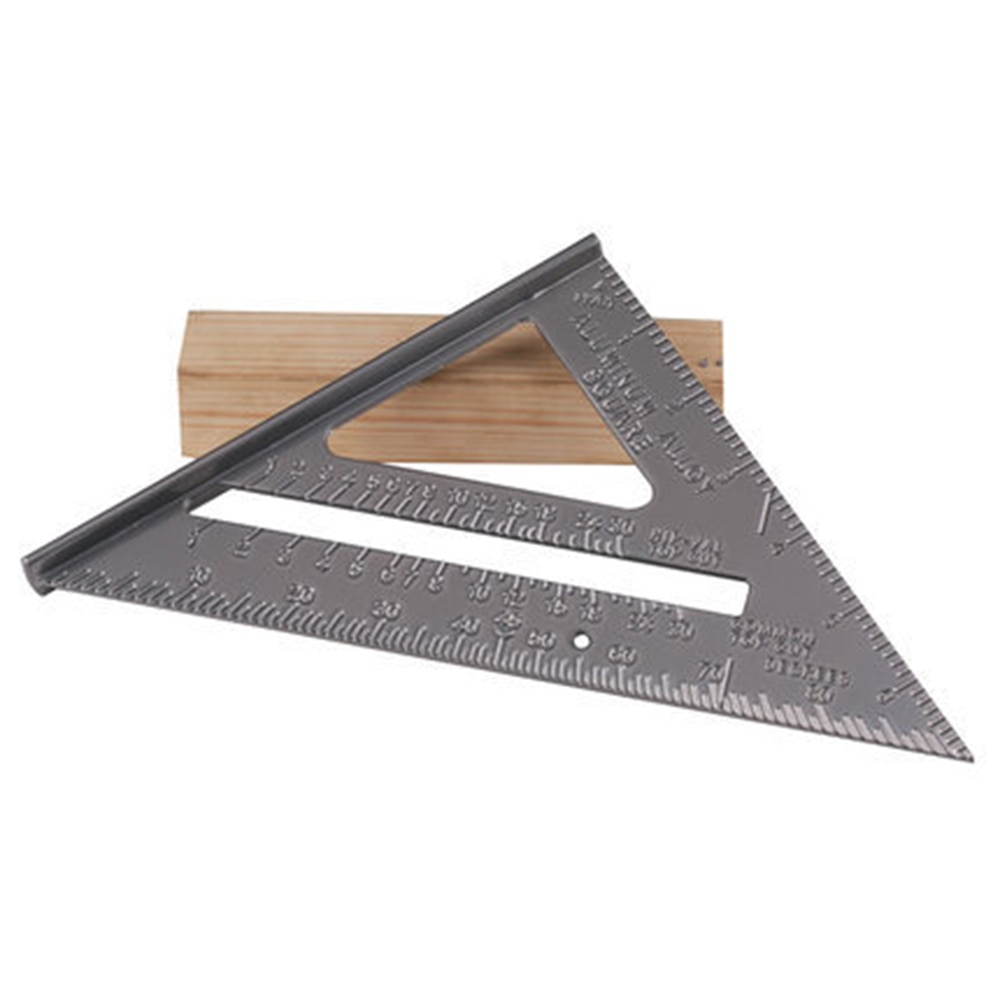 7" Triangle Square Ruler Aluminum Alloy Speed Protractor Miter For Carpenter Tri-square Line Scriber Saw Guide Measurement Tool: Cast Aluminum