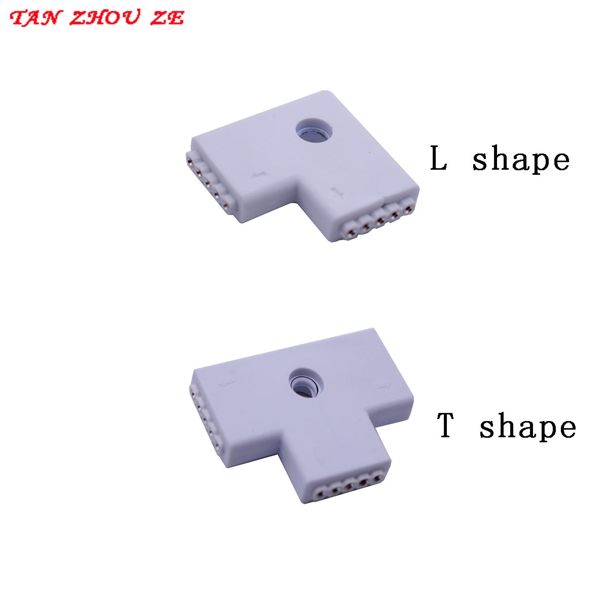 5 pcs 12mm 5 PIN RGBW L vorm/X vorm/T vorm Geen Solderen connector Injectie joint voor 5050 RGBW/RGBWW LED strip 5PIN RGBW