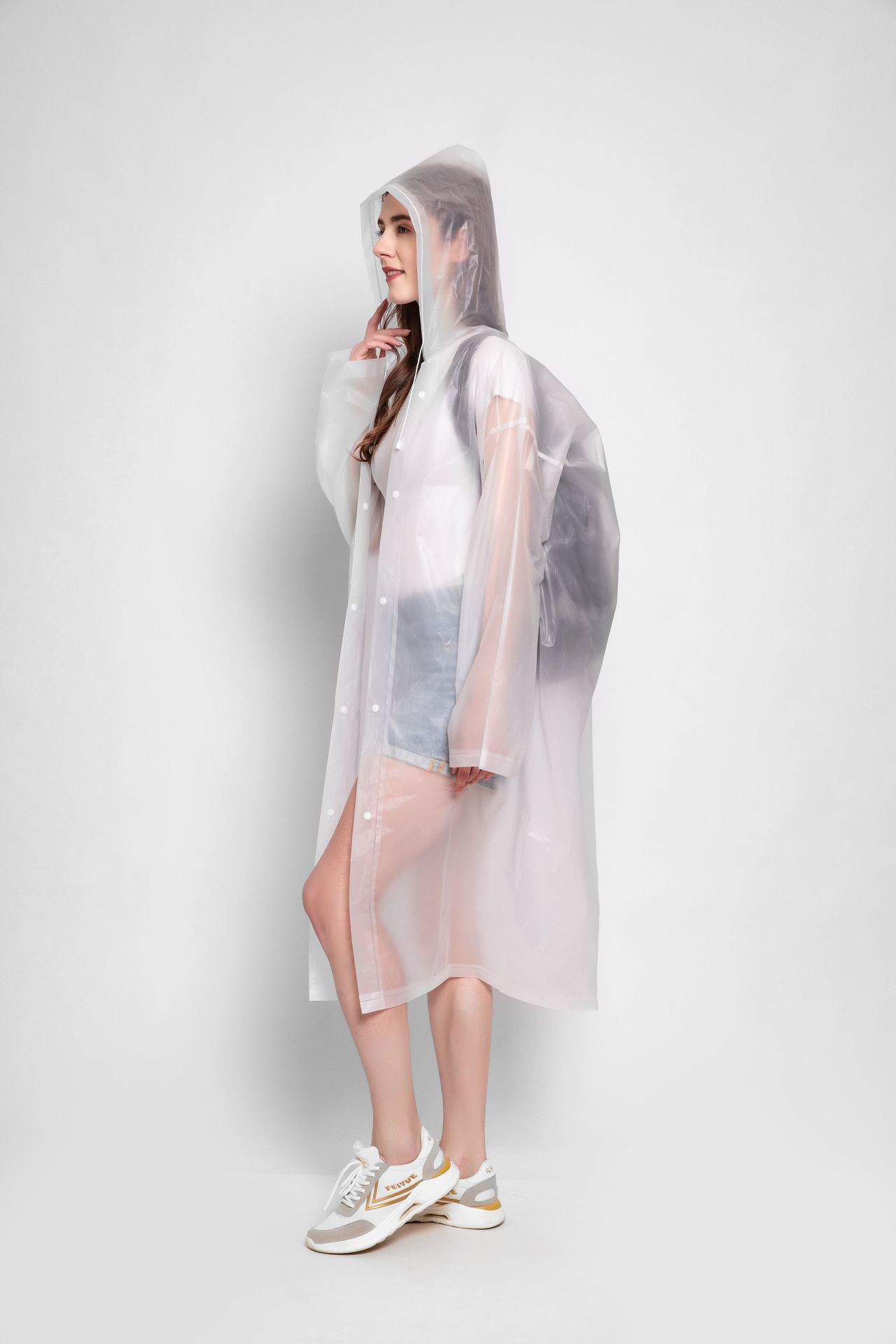 Adult Raincoat Waterproof Fishing Raincoat Adult Non-disposable Raincoat Outdoor Lightweight One-piece Hiking Hiking Raincoat: white / 115x60cm 1PC