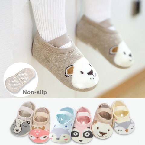 1Pairs Toddler Sock Shoe Soft Baby Non-Skid Slipper Anti-Slip Infant Girl Boy