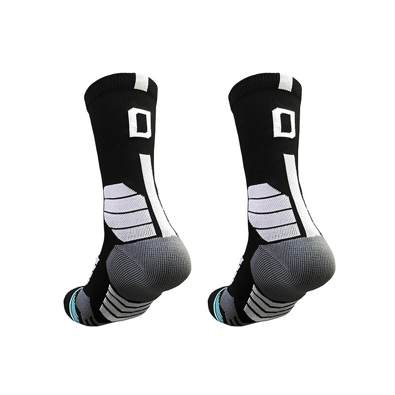 Elite Basketball Socken Männer Compression Radfahren Socken Mit Anzahl Männer Handtuch Bottom Außen Sport männer socken: Number 0