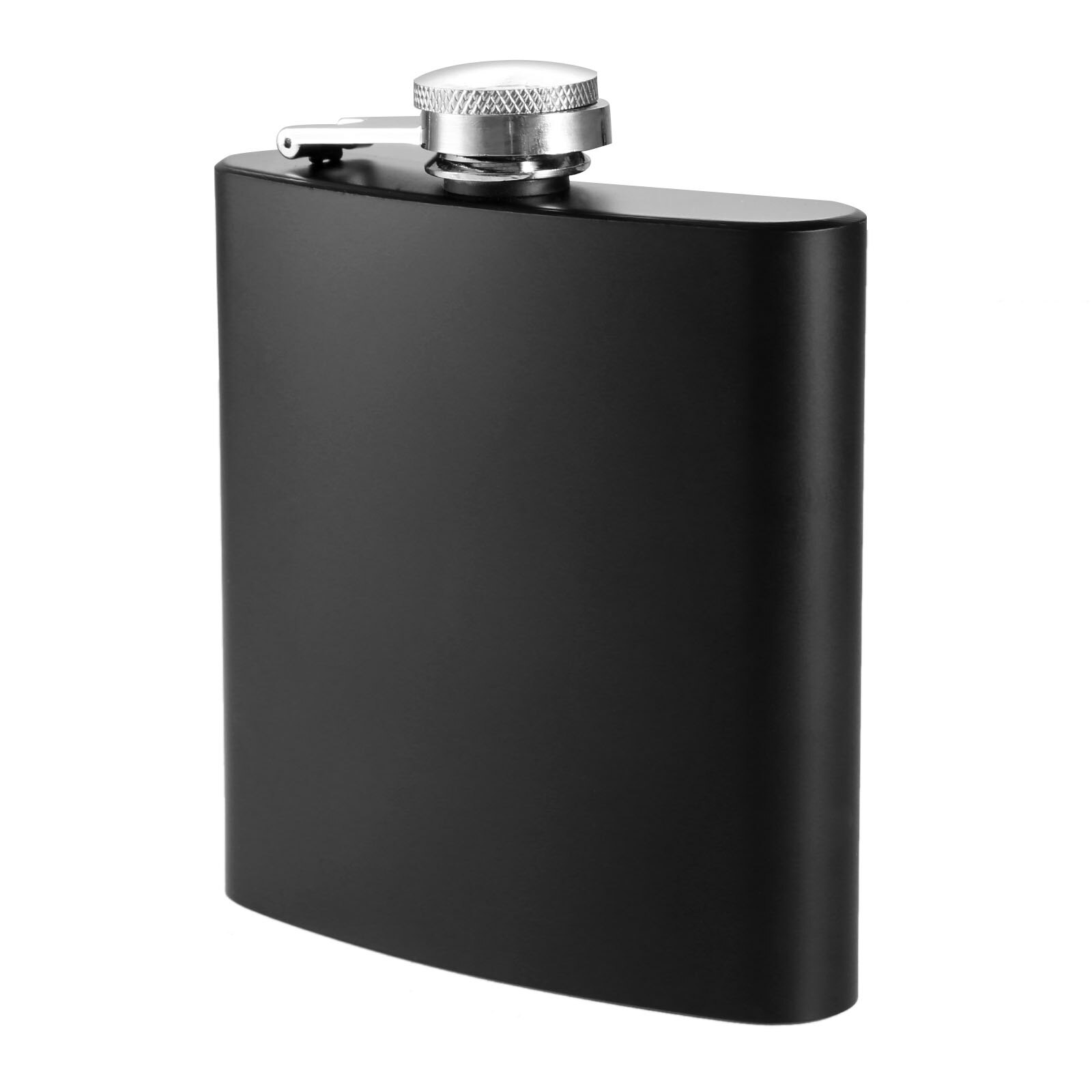 1Pc Schwarz Tragbare Edelstahl 6 Unzen Hüfte Flaschen Wein Topf Alkohol Kolben Flasche Wodka Schnaps Flasche für Reise Picknick