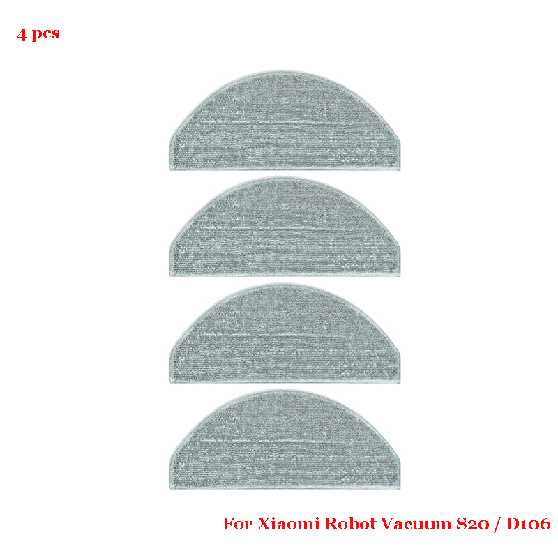 For Xiaomi S20 / D106 Cleaner Robot Vacuum Cleaner Replacement Parts Main Side Brush Cover HEPA Filter Mop Parts Accessories: Burgundy