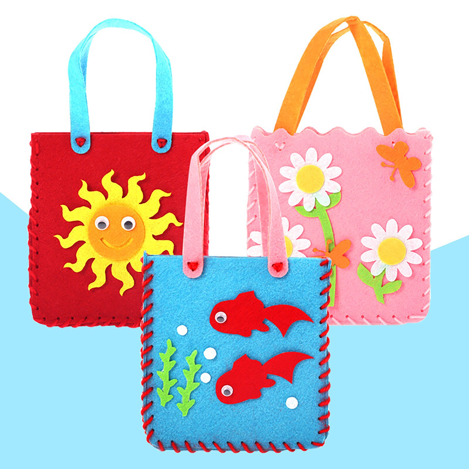 De costura para manualidades Diy fieltros bolso Kit de de dulces de Navidad bolsas de los niños de juguetes niñas Diy colección bolso artesanía