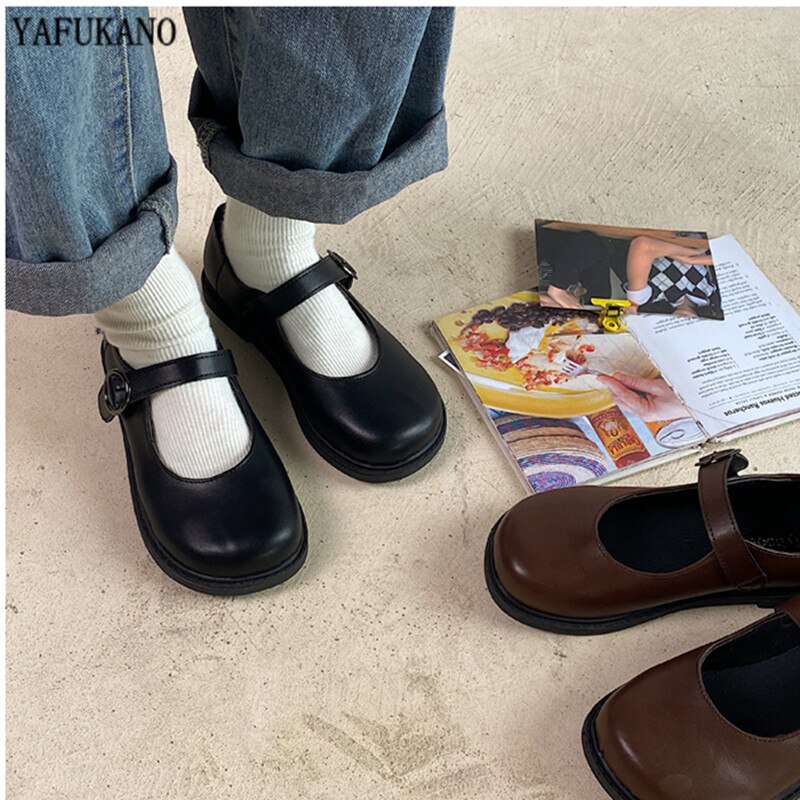 Lolita uniforme grande tête chaussures doux soeur JK petit cuir chaussures Style japonais mignon étudiant chaussures Mary Jane poupée chaussures