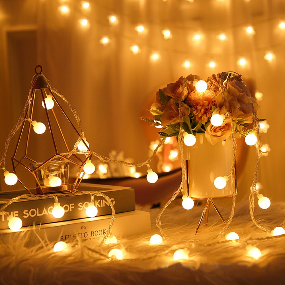 Globe String Lights Outdoor, 40/ 80 Led Fairy Lichtslingers Usb Powered 8 Modi Waterdicht Kerst Fairy Verlichting Met Afstandsbediening