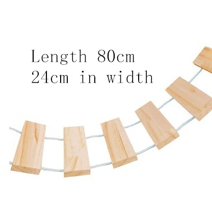 Massief Houten Wand Kat Klimrek Suspension Bridge Set Kat Stappen Bed Plank Tree Tower Kat Speelgoed: 80cm ladder