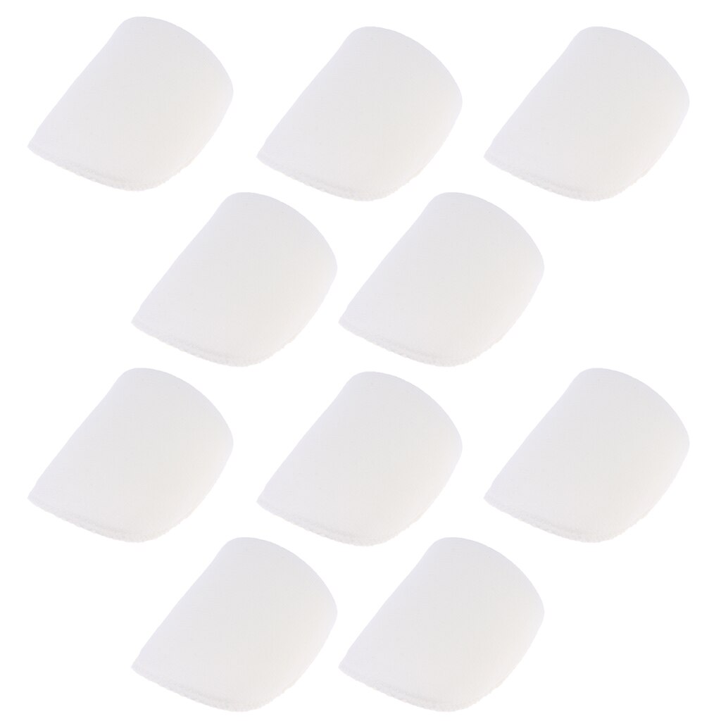 5 Pairs Sew in Suits Sponge Shoulder Pads for Adults DIY White