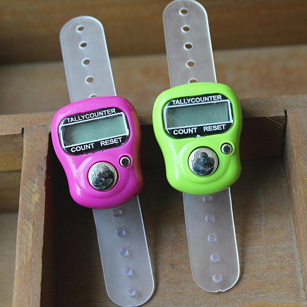 Stitch Marker And Row Finger Counter LCD Electronic Digital Tally Counter For Sewing Knitting weave Tool 1Pcs Random Color