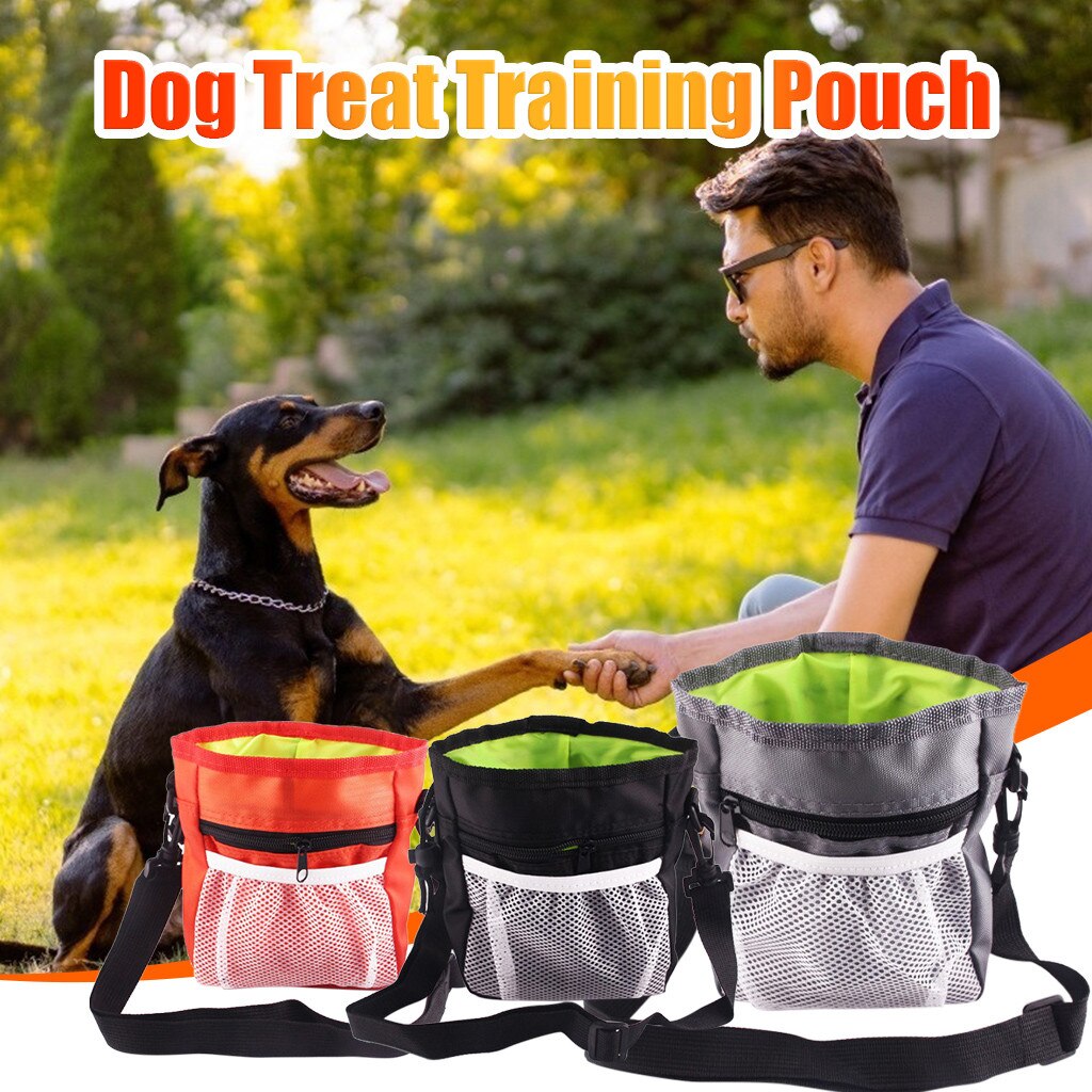 Puppy Training Interactive Dog Supplies Dog Treat Training Pouch Built-in Poop Bag Dispenser Easily Carries Running Bag