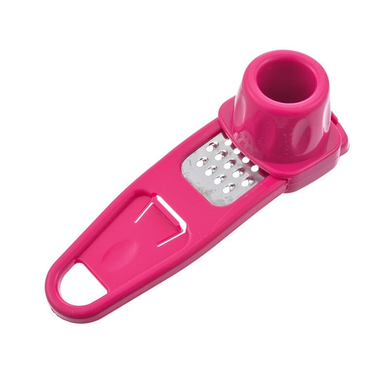 1 Pc Multi-Functionele Knoflook Snijmachine Creatieve Mini Knoflook Slijpen Rasp Slicer Cutter Koken Gereedschap Keuken Accessoires: rose red