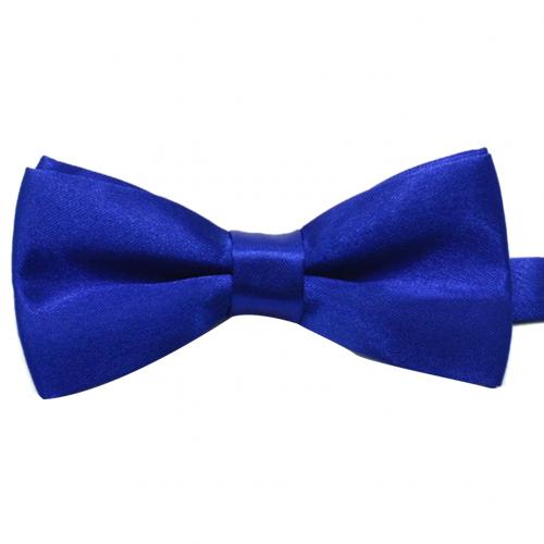 Baby kinderstropdas effen kleur verstelbare stropdas strik feest fotografie rekwisieten elastische kleurrijke vlinder satijnen feest accessoire: Koningsblauw