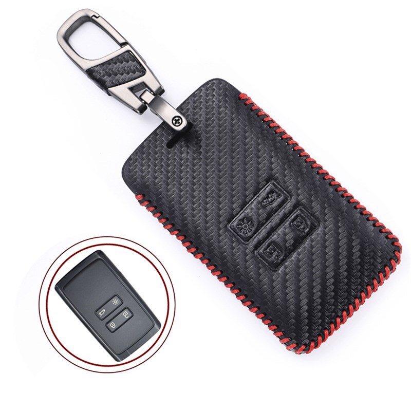 Étui en cuir pour clés de voiture, housse de protection pour Renault Koleos, Kadjar, Scenic, Megane, Sandero, télécommande, sans clé